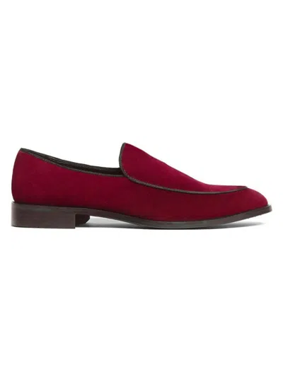 Anthony Veer Men's Craige Suede Slip-on Loafers In Red