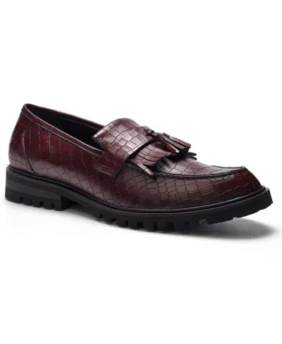 Anthony Veer Men's Dante Tassel Loafers In Burgundy