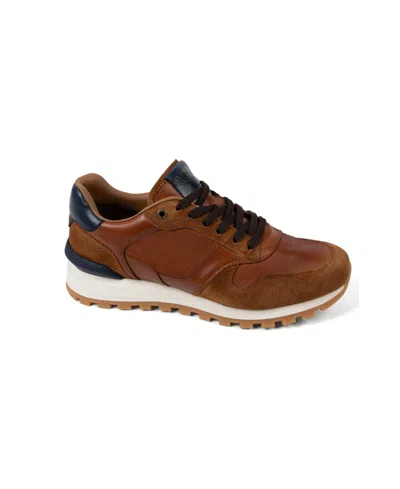 Anthony Veer Men's Edward Runner Sneaker In Cognac Navy
