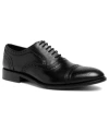 Anthony Veer Men's Ford Quarter Brogue Oxford Leather Sole Lace-up Dress Shoe In Black