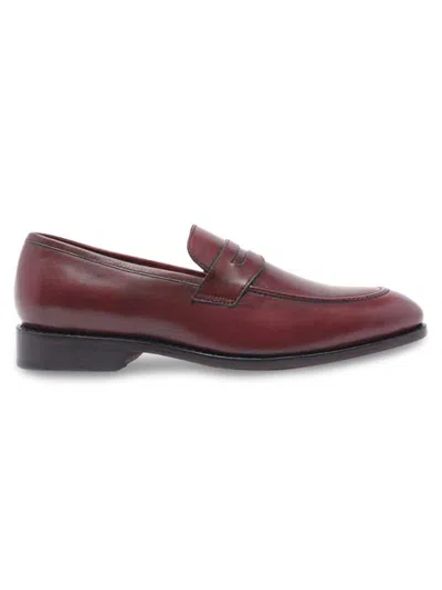 Anthony Veer Gerry Penny Loafer In Burgundy