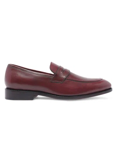 Anthony Veer Men's Gerry Leather Penny Loafers In Oxblood