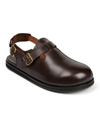 Anthony Veer Men's Harbor Moc Comfort Sandals In Chestnut Grain Brown