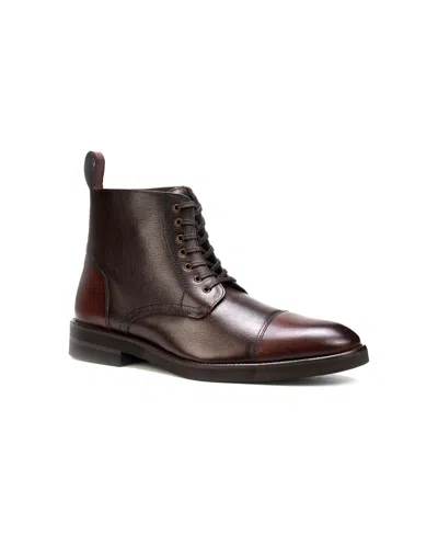 Anthony Veer Men's James Lace-up Casual Leather Dress Boots In Chocolate Brown
