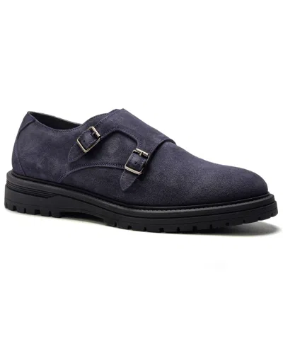 Anthony Veer Men's Jett Double Monk Round-toe Shoes In Blue