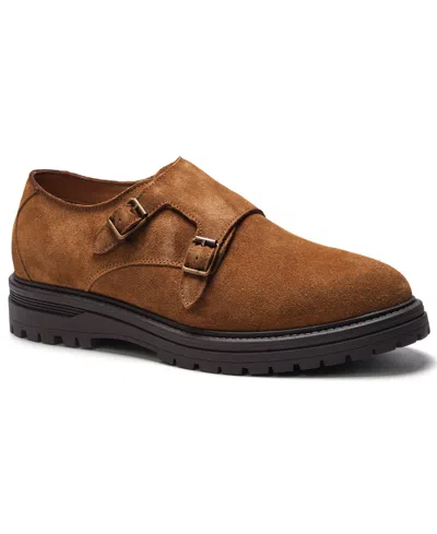 Anthony Veer Men's Jett Double Monk Round-toe Shoes In Brown