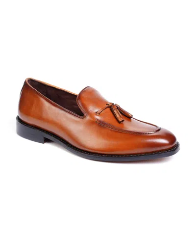 Anthony Veer Men's Kennedy Tassel Dress Loafer In Burnished Tan