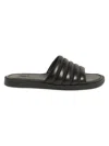 Anthony Veer Men's Key West Leather Sandals In Black