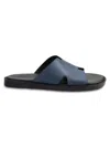 Anthony Veer Men's Marrakesh Leather Slides In Navy