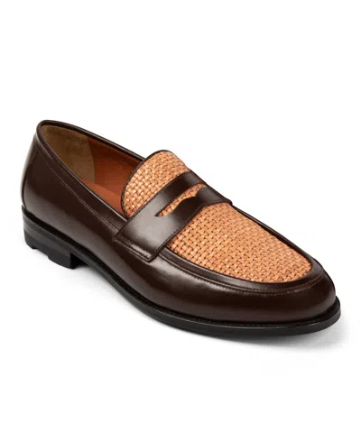 Anthony Veer Men's Mercer Slip On Leather Penny Loafers In Maple Brown