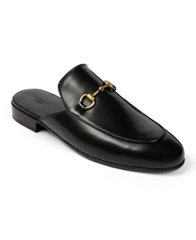 Anthony Veer Men's Milano Horsebit Mule Shoes In Obsidian Black