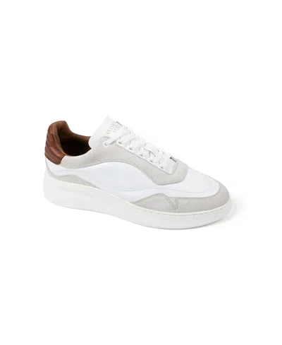 Anthony Veer Men's Nash Court Sneaker In White Cognac