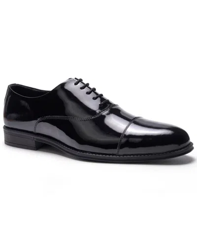 Anthony Veer Men's Nero Cap-toe Oxford Shoes In Black