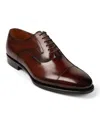 Anthony Veer Men's Regent Cap Toe Leather Oxford Dress Shoes In Rustic Ember Cognac