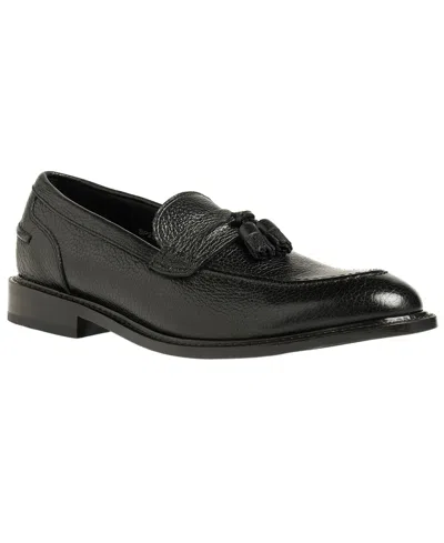 Anthony Veer Men's Riverton Tassel Dress Loafers In Obsidian Milled Black Leather