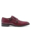 Anthony Veer Men's Roosevelt Ii Double Monk Strap Goodyear Welt Dress Shoe In Oxblood