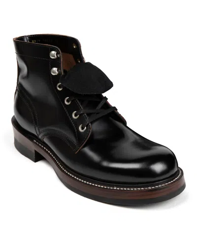Anthony Veer Men's Vanguard Lace Up Casual Leather Boots In Noir Luxe Black