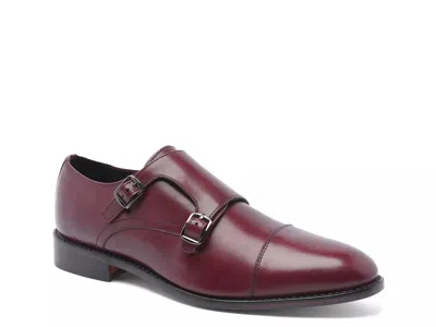 Anthony Veer Roosevelt Cap Toe Monk Strap Slipon In Burgundy