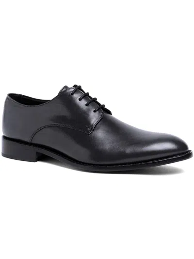 Anthony Veer Truman Plain Derby Mens Dress Shoes Wingtip Oxfords In Black