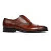 Anthony Veer Ford Quarter Brogue Cap Toe Oxford In Brown