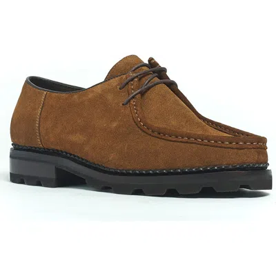 Anthony Veer Wright Moc Lace-up Boot In Brown Suede