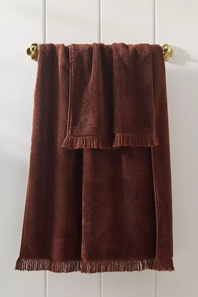 Anthropologie 100% Aegean Turkish Cotton Towel Collection In Brown