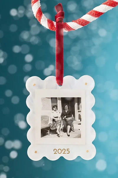 Anthropologie 2025 Picture Frame Ornament In White