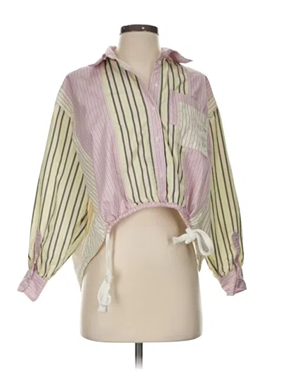 Pre-owned Anthropologie 3/4 Sleeve Blouse In Pink
