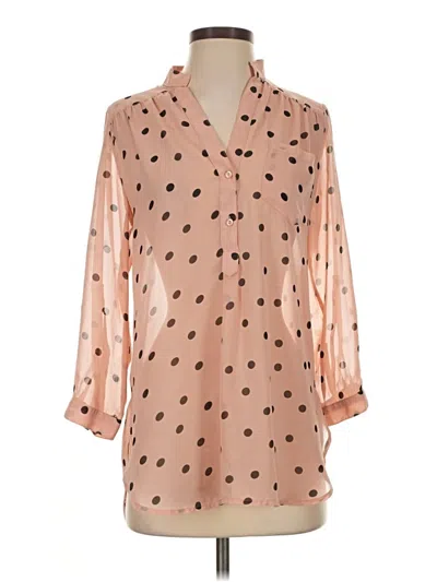 Pre-owned Anthropologie 3/4 Sleeve Blouse In Pink