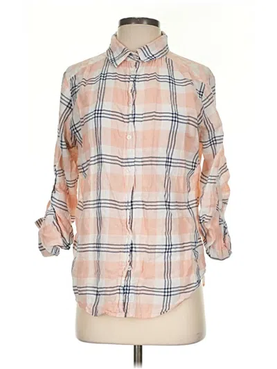 Pre-owned Anthropologie 3/4 Sleeve Button Down Shirt In Pink