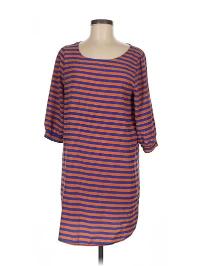 Pre-owned Anthropologie 3/4 Sleeve Top Orange Boatneck Tops