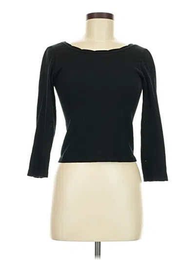 Pre-owned Anthropologie 3/4 Sleeve T-shirt In Black