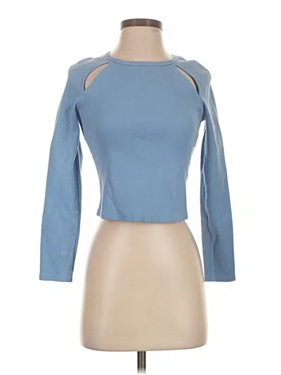 Pre-owned Anthropologie 3/4 Sleeve T-shirt In Blue