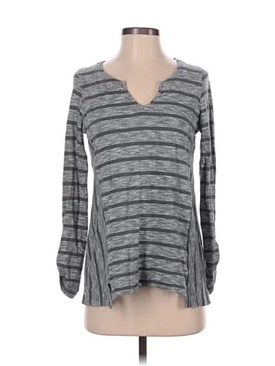 Pre-owned Anthropologie 3/4 Sleeve T-shirt In Gray