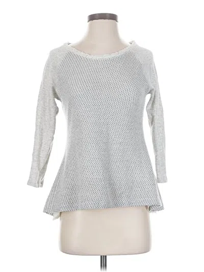 Pre-owned Anthropologie 3/4 Sleeve T-shirt In Silver