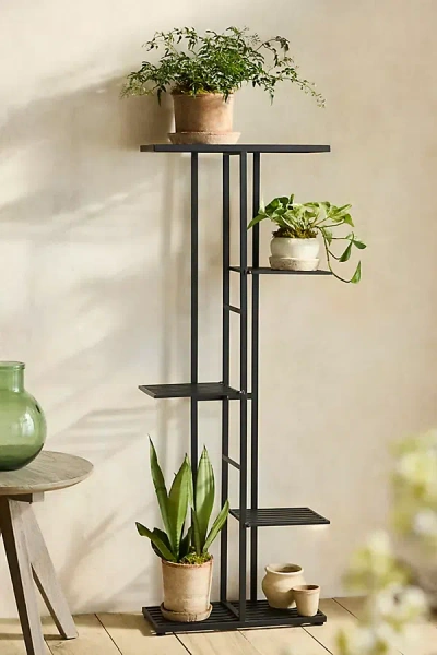 Anthropologie 4-tier Iron Plant Stand In Black