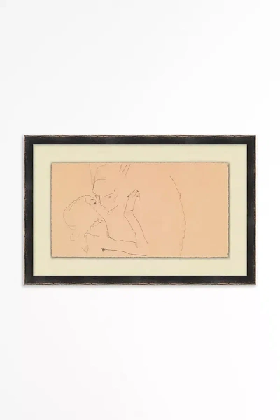 Anthropologie A Kiss Sketch Wall Art In Multi