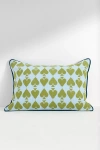 Anthropologie Ace Cotton Embroidered Needlepoint Pillow In Multi