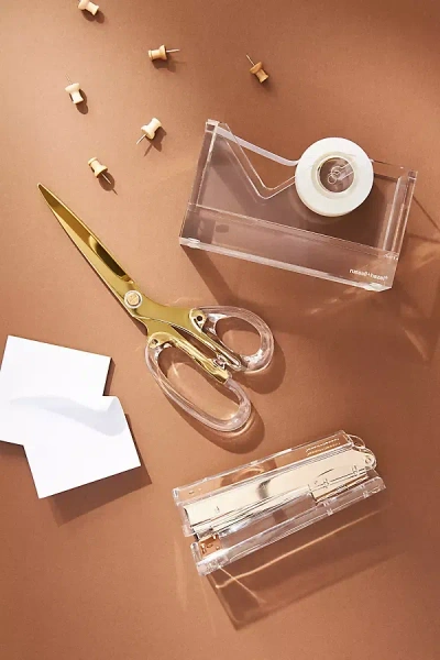 Anthropologie Acrylic Desktop Accessories Bundle In White