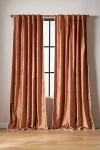 Anthropologie Adelina Velvet Curtain In Pink