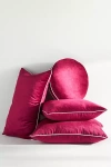 Anthropologie Adelina Velvet Pillow In Pink