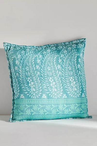 Anthropologie Adella Indoor/outdoor Pillow In Blue