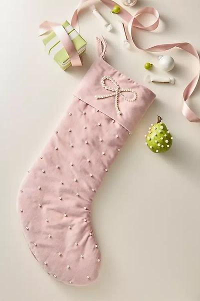 Anthropologie Akoya Pearl Stocking In Pink