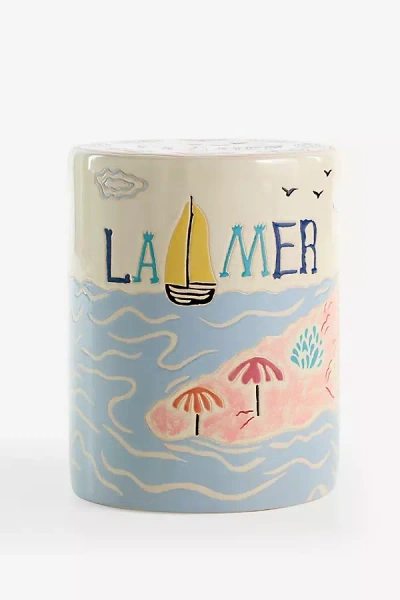 Anthropologie Al Mare Ceramic Side Table In Blue