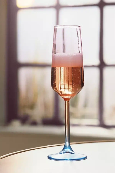 Anthropologie Alba Flute Glasses, Set Of 4 In Transparent