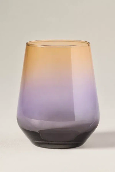 Anthropologie Alba Halloween Stemless Wine Glasses, Set Of 4 In Multi