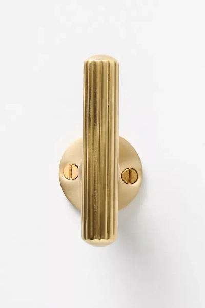 Anthropologie Aldina Fluted Hook In Gold