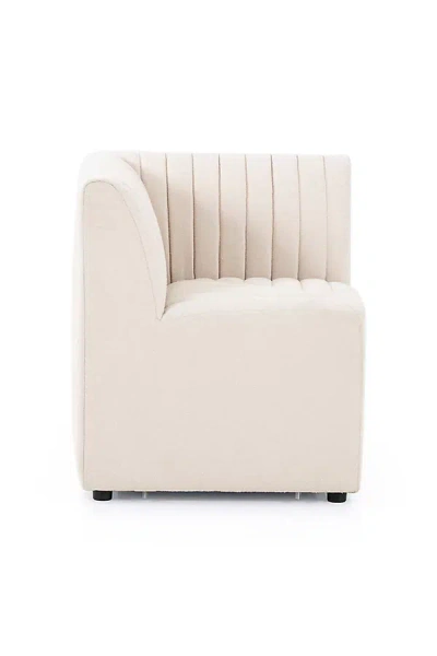 Anthropologie Alexander Performance Modular Dining Banquette Corner Chair In White