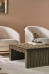 Anthropologie Alexander Tufted Coffee Table Ottoman In White