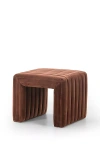 Anthropologie Alexander Velvet Ottoman In Brown